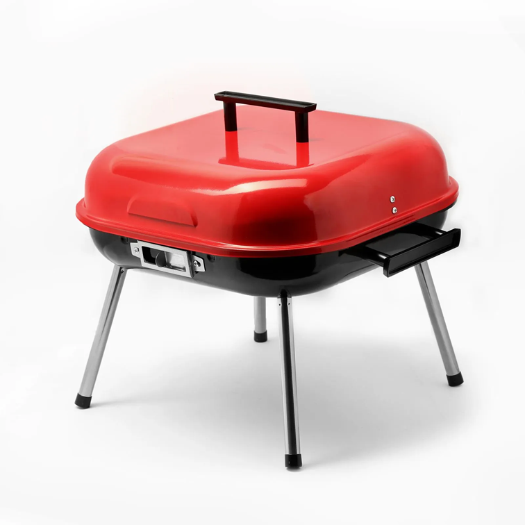 Asador a Carbon de Mesa BBQ Home Elements Rojo HEBBQ9014R