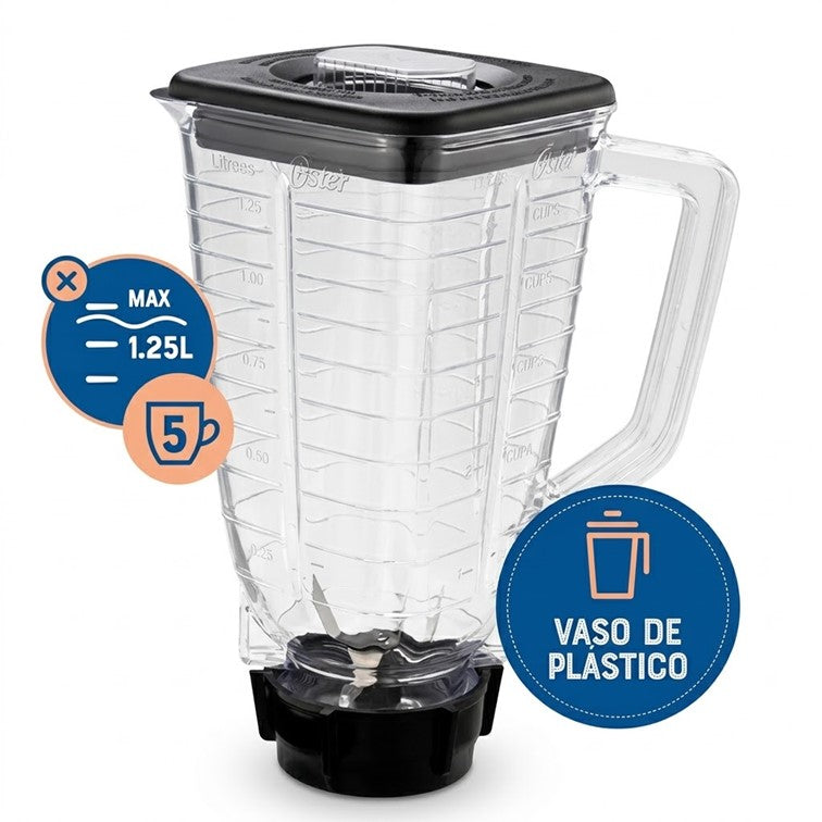 Licuadora Oster Kaliman de Vaso Plástico y Perilla