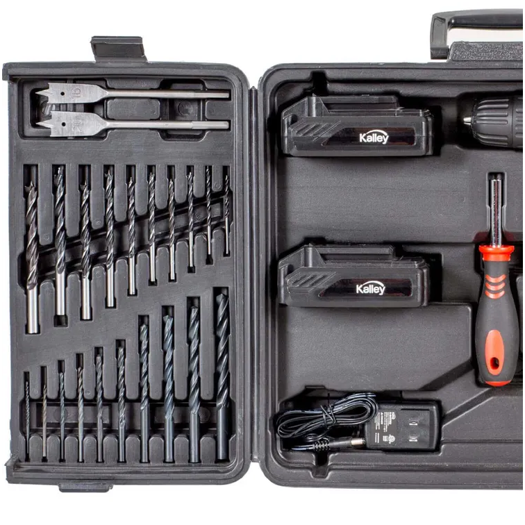 Kit Taladro Inalámbrico Kalley + Set de Herramientas