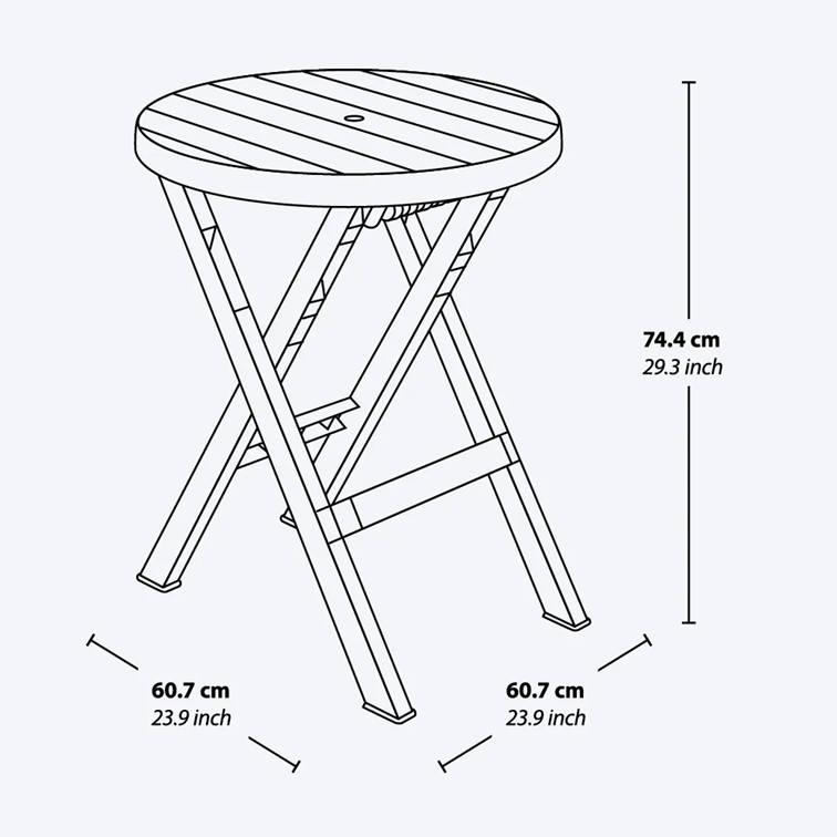 Mesa Plegable Redonda Barú Rimax