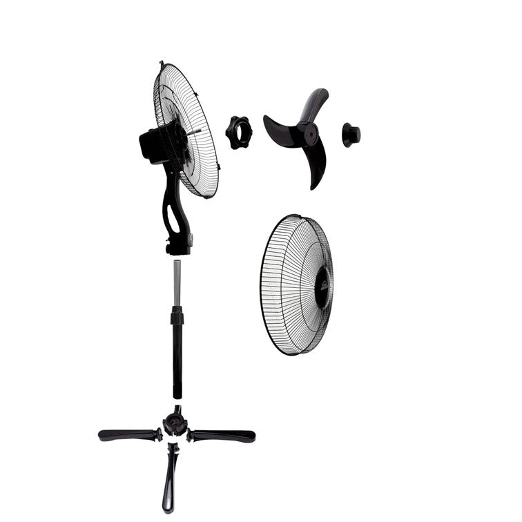 Ventilador Home Elements de Pedestal de 16 Pulgadas Color Negro HEVB16N