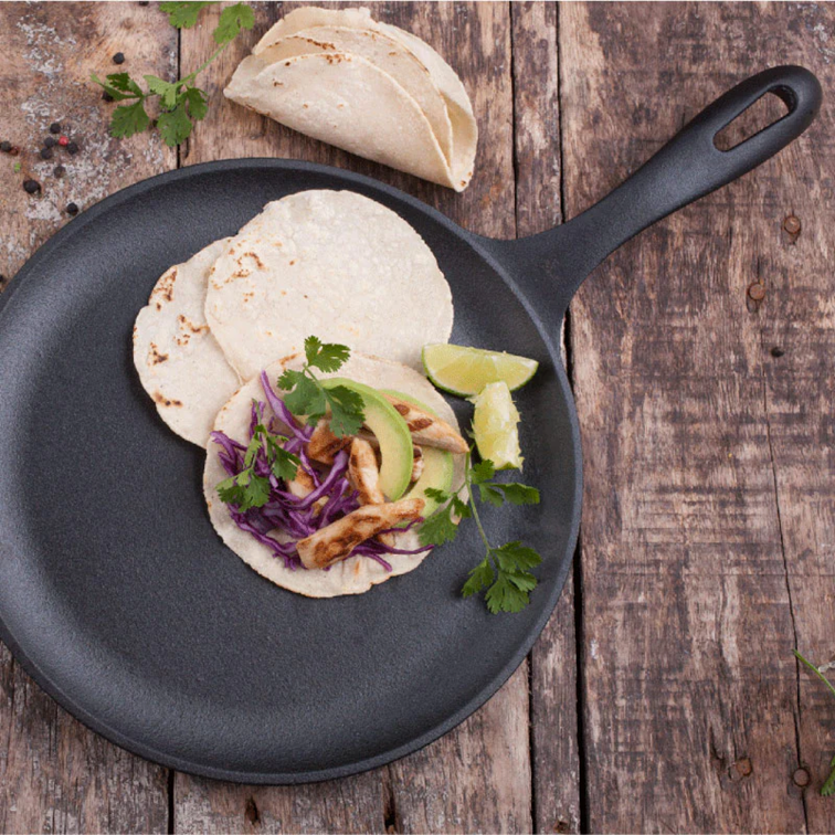 Plancha Comal de Hierro Fundido Victoria de 26,6 Cm