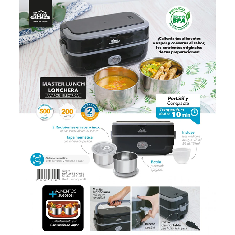 Lonchera a Vapor Master Lunch Home Elements HEML-617