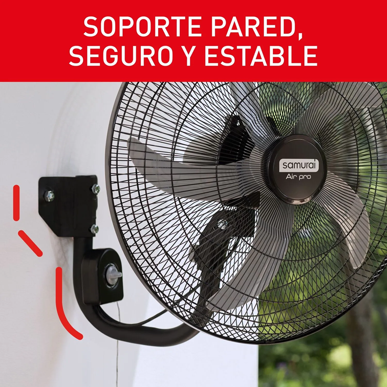 Ventilador Samurai Air Pro de Pared de 22" Negro