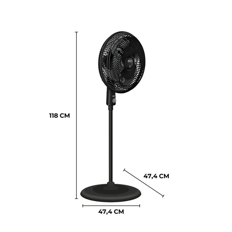 Ventilador Samurai Air Power de Pedestal de 16" Negro