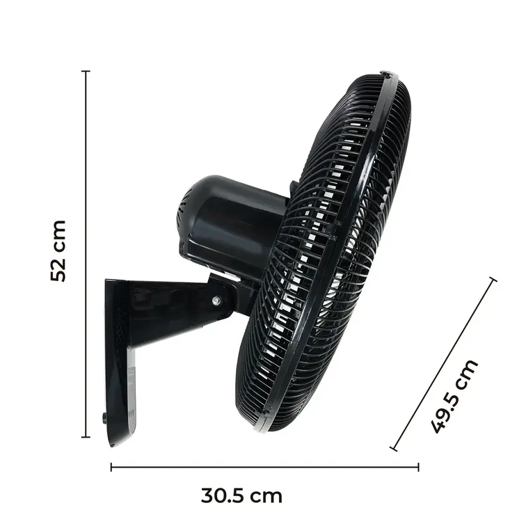Ventilador Kalley de Pared de 18" Con Control Negro K-VPN