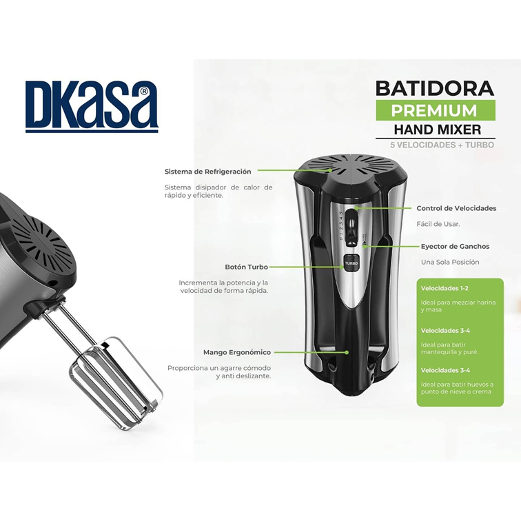 Batidora de Mano Premium Hand Mixer Dkasa HM112