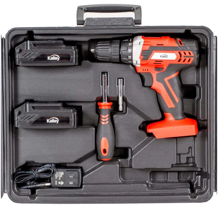 Kit Taladro Inalámbrico Kalley + Set de Herramientas