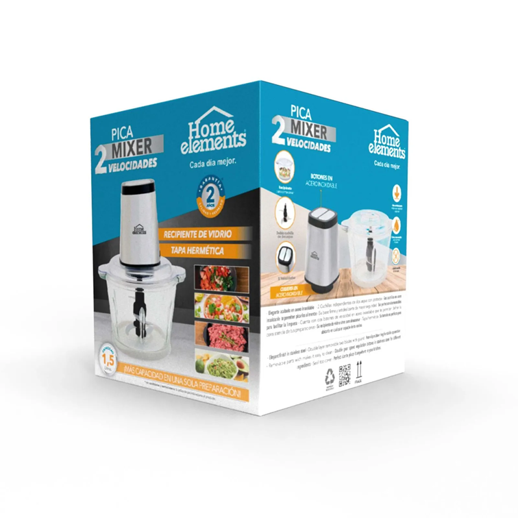 Pica Mixer Procesador Home Elements de 1.5 Litros HEPC-171