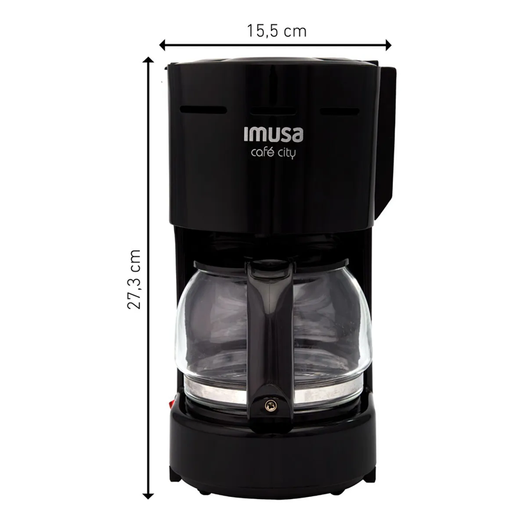 Cafetera Imusa de Filtro Café City 6 Tazas Negra 8000035657