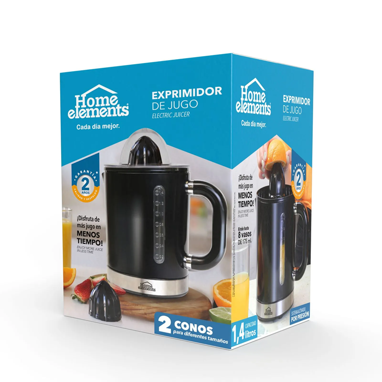 Exprimidor de Jugos Home Elements de 1.4 Litros HECJ606N