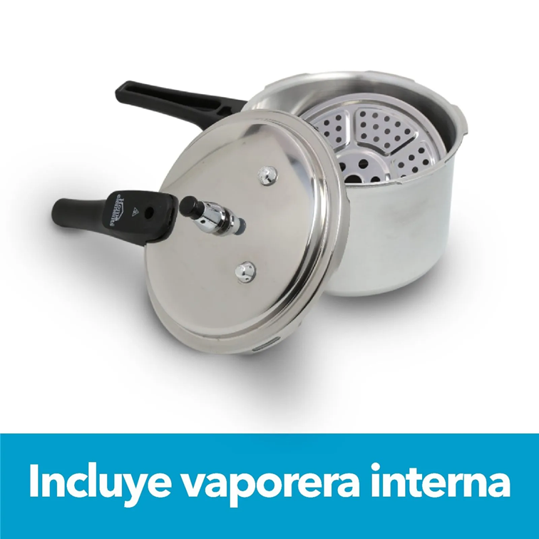 Olla a Presión Home Elements de 3.2 L Con Tapa Acero Inoxidable HEPC32LLSS