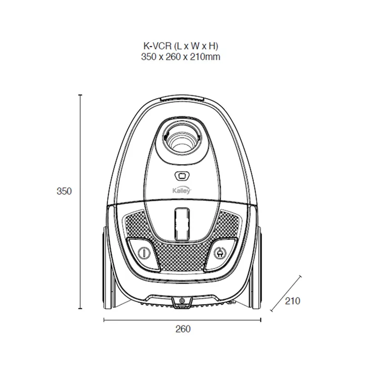 Aspiradora Kalley Negra-Azul K-VCR