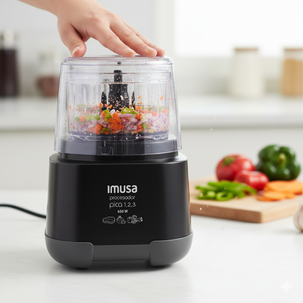 Procesador Imusa Pica 1 2 3 Negro + Vaso de 2 Litros 5861027300