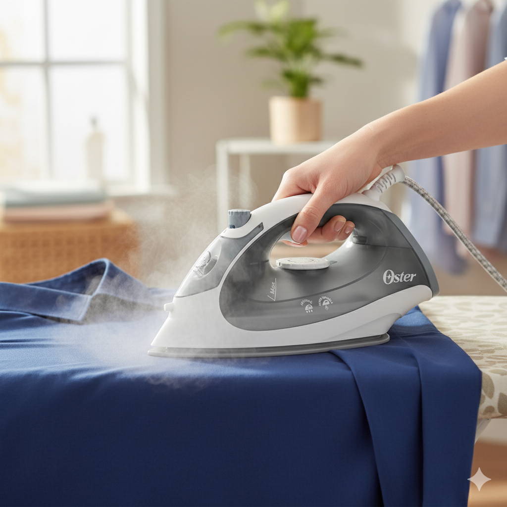 Plancha de Ropa Oster a Vapor Gris Antiadherente GCSTBS5001
