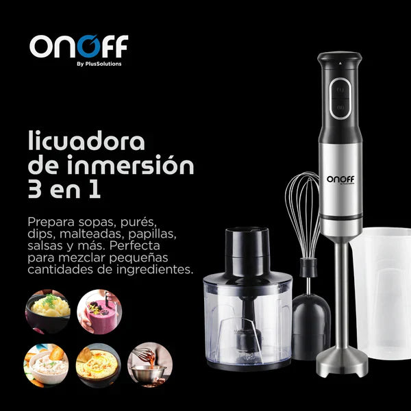 Licuadora de Inmersion 3 en 1 Onoff