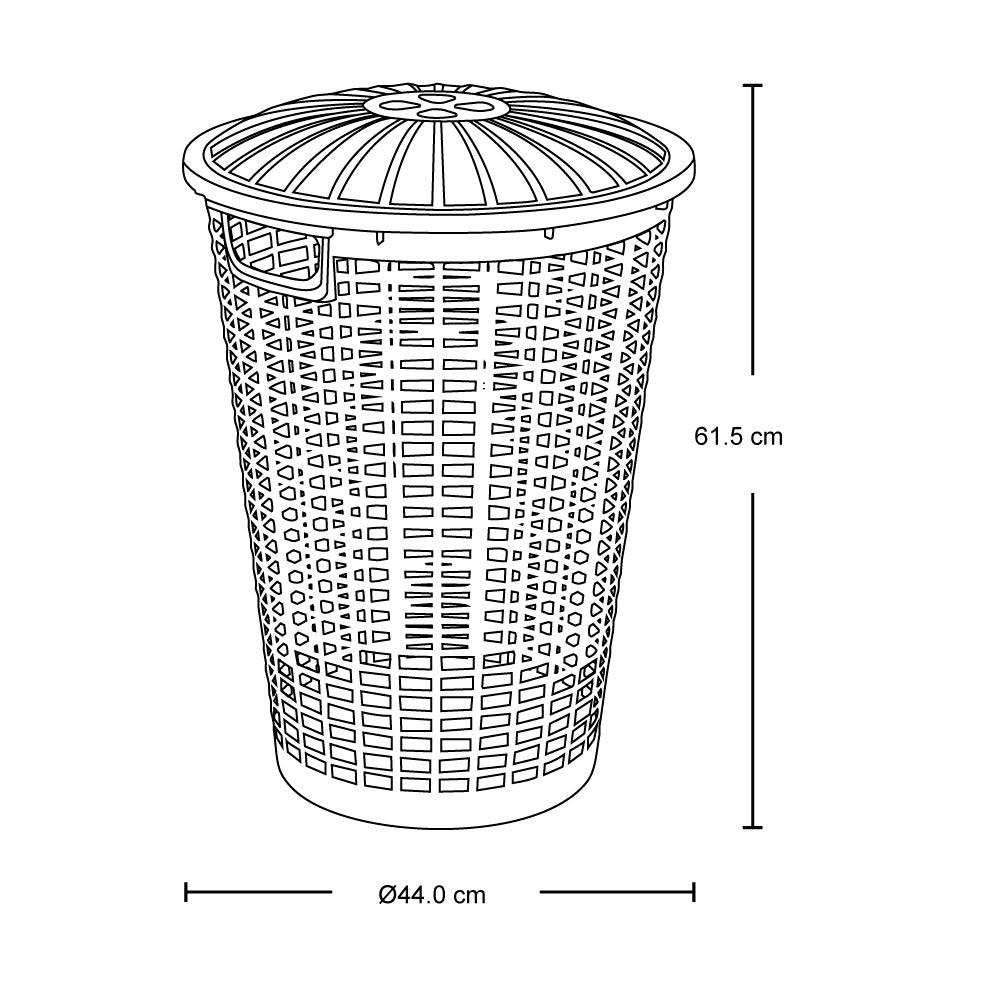 Cesta redonda con tapa Rimax