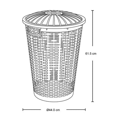 Cesta redonda con tapa Rimax