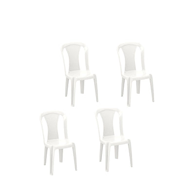 Juego de Silla Samba Blanco x4 Sin Brazos Rimax