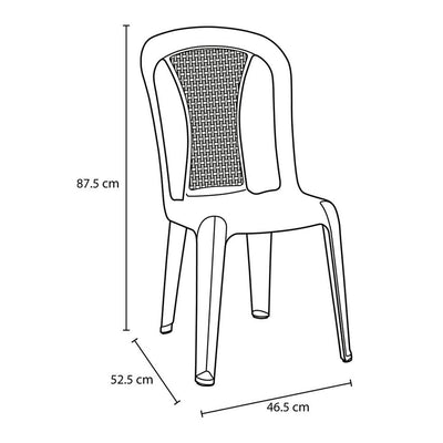 Juego de Silla Samba Blanco x4 Sin Brazos Rimax