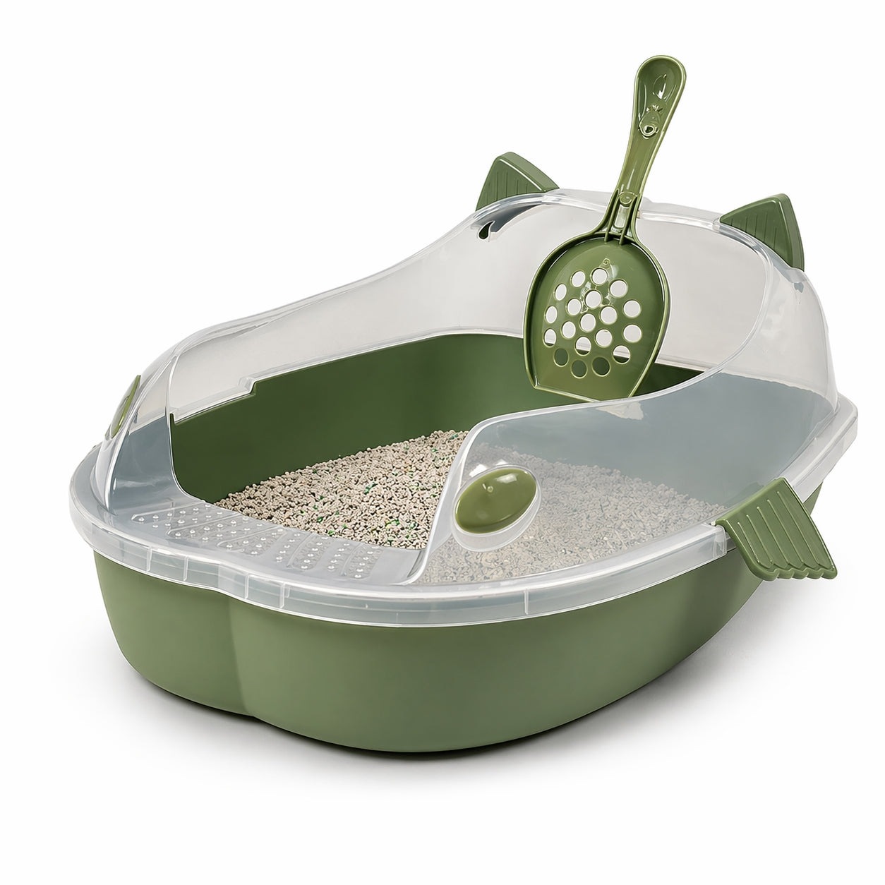 Combo Arenero para Gatos Armaty Color Verde Oliva 10307351137