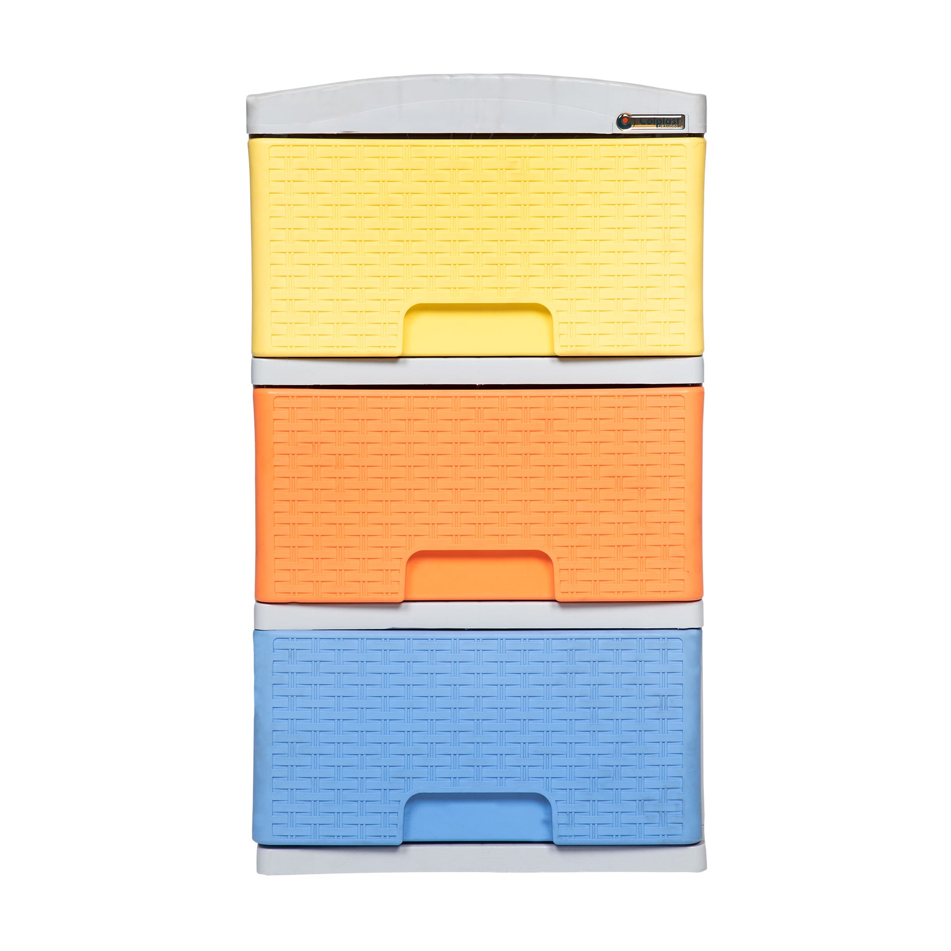 Practimueble Apariencia Rattan 3 Gavetas Colplast Color Pastel