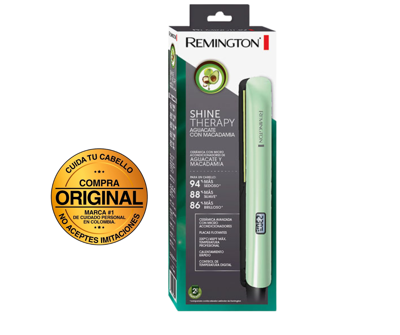 Plancha Remington Shine Therapy Aguacate