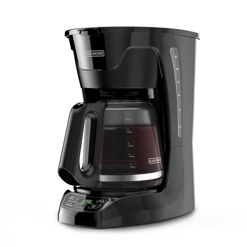 Cafetera Black+Decker de 12 Tazas con Sistema de Programación CM1110B-LA