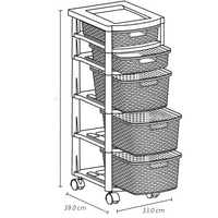 Cajonero X5 con Gavetas Rattan Rimax 