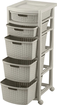 Cajonero X5 con Gavetas Rattan Rimax 