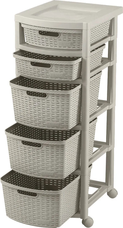 Cajonero X5 con Gavetas Rattan Rimax 