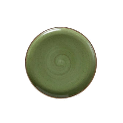 Plato Pando Coupe 23.6 cm Linea Artisan Verde Oliva