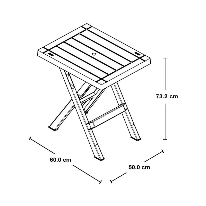 Combo Mesa Rectangular + Silla Plegable Barú Rimax