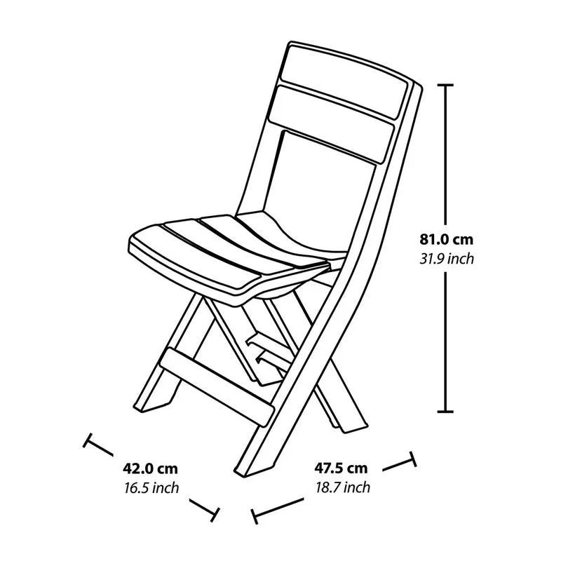 Combo Mesa Redonda + Silla Plegable Barú Rimax