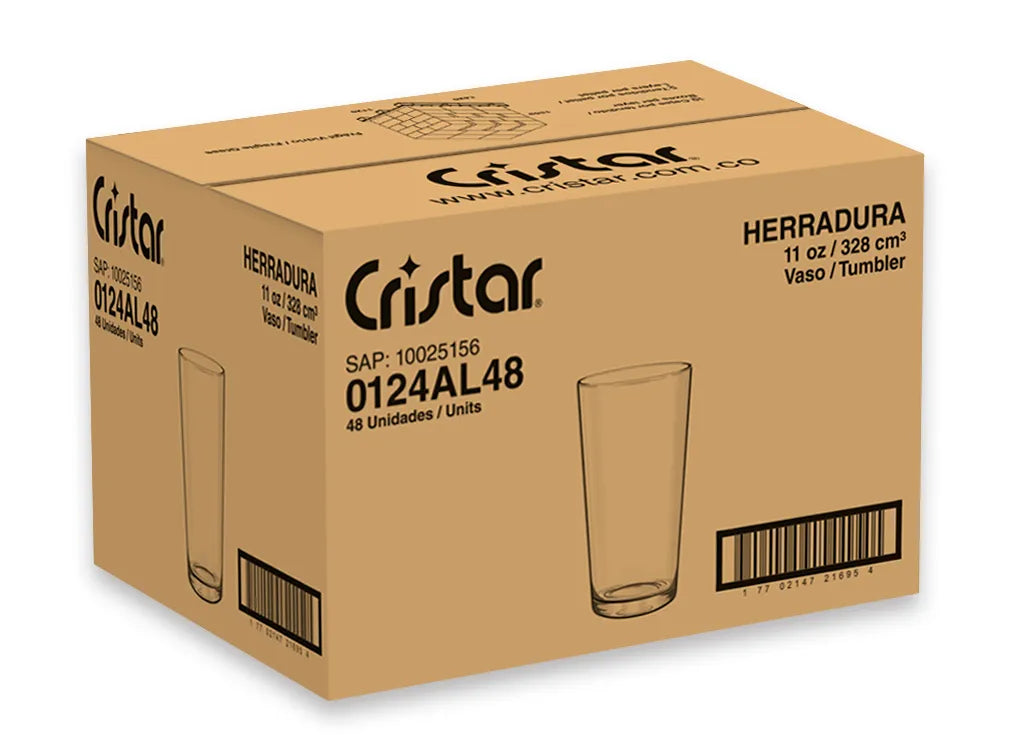 Vaso Herradura Bebidas x1 Caja 48 Unidades Cristar