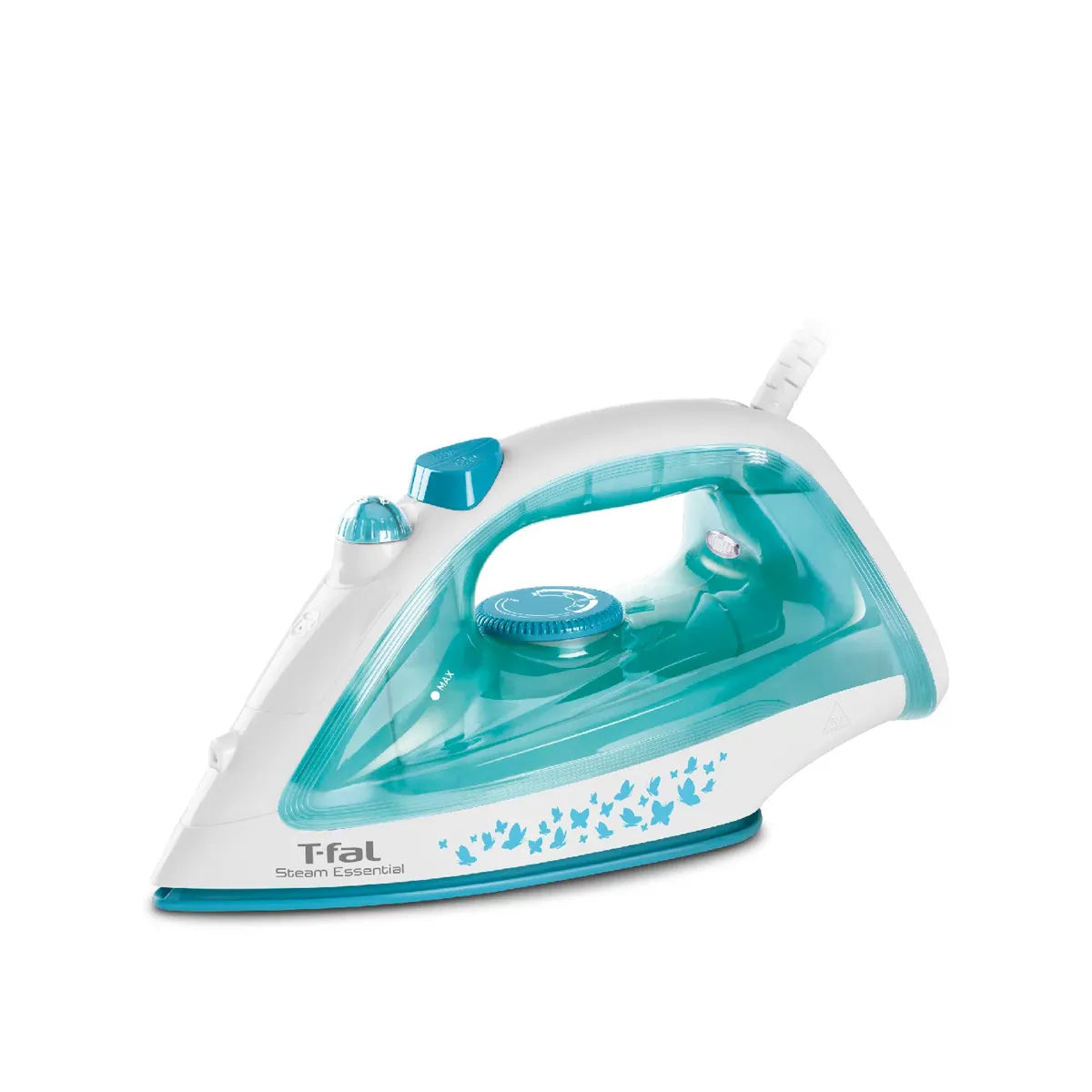 Plancha t-fal a vapor essential dura azul