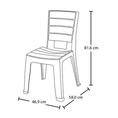 Juego de 4 Sillas Sin Brazo Barú Rimax