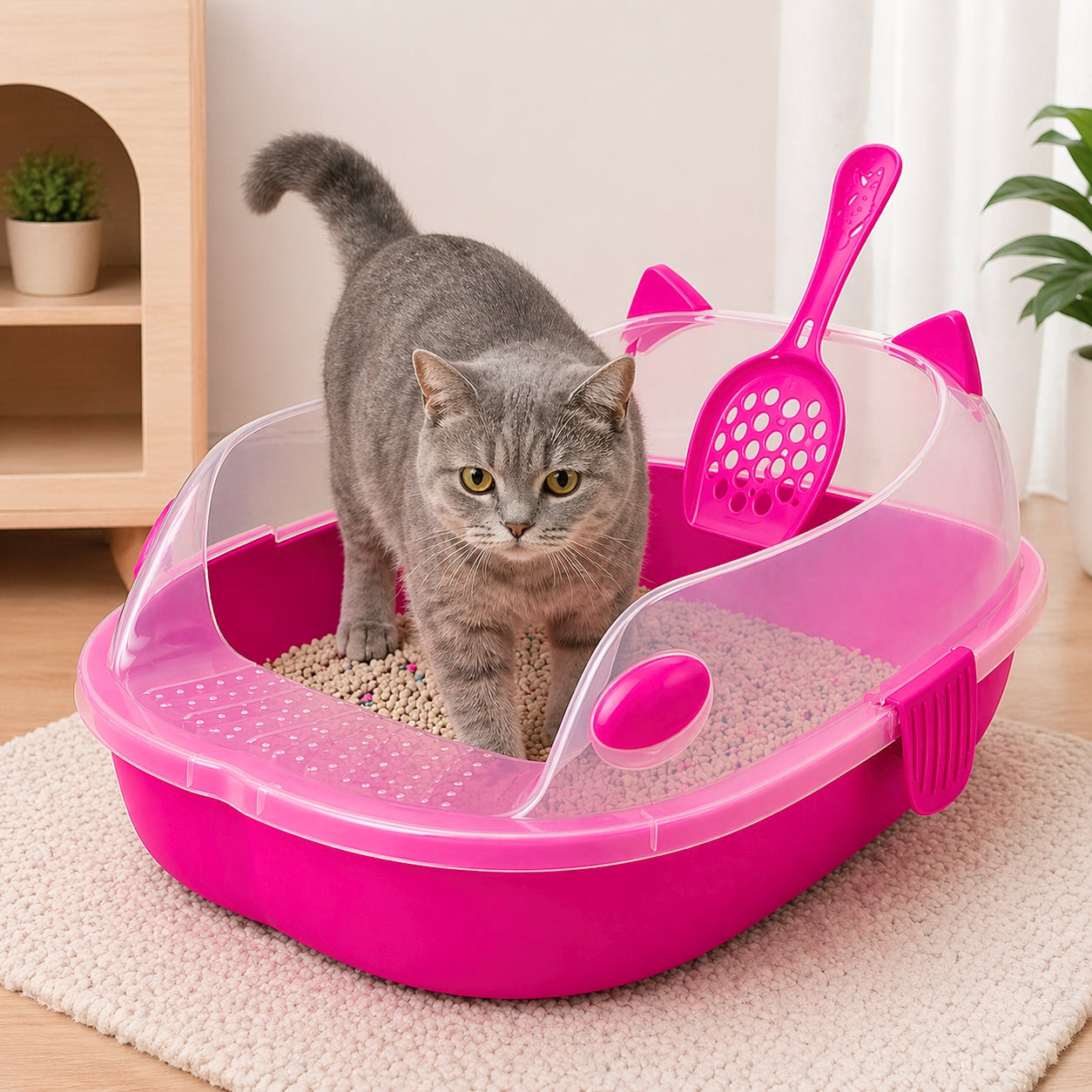 Combo Arenero para Gatos Armaty Color Fucsia 10307352115