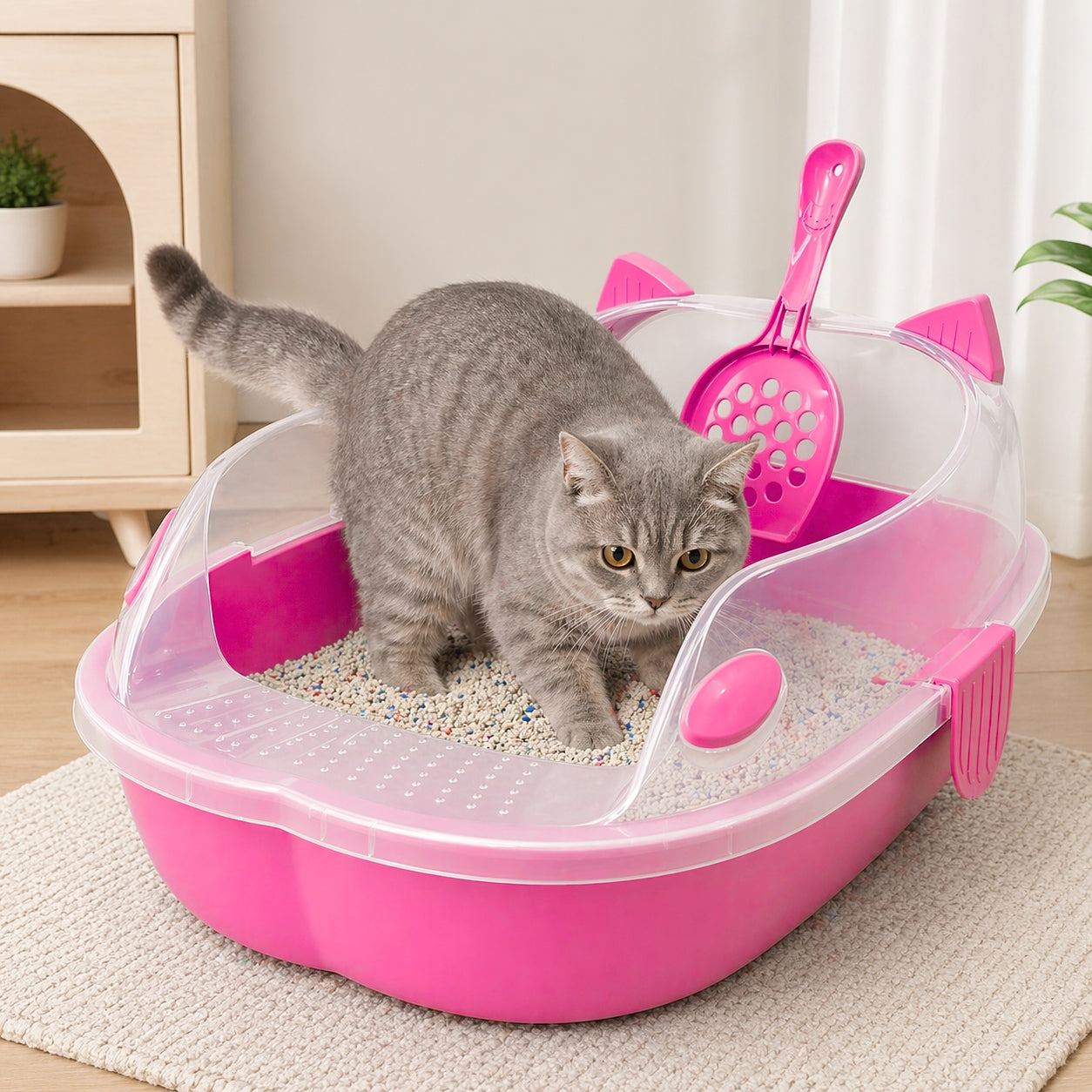 Combo Arenero para Gatos Armaty Color Fucsia 10307352115