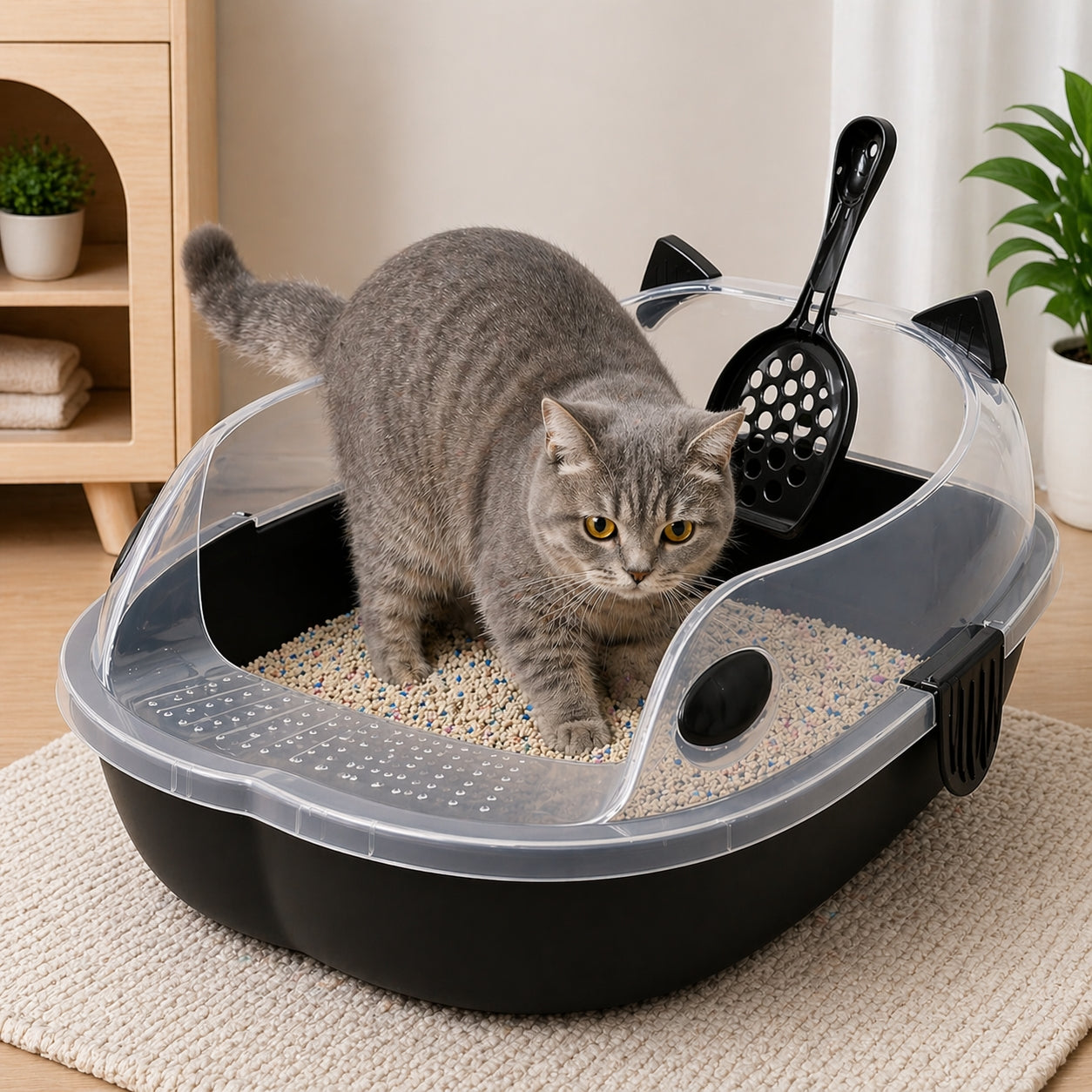 Combo Arenero para Gatos Armaty Color Negro 10307353101