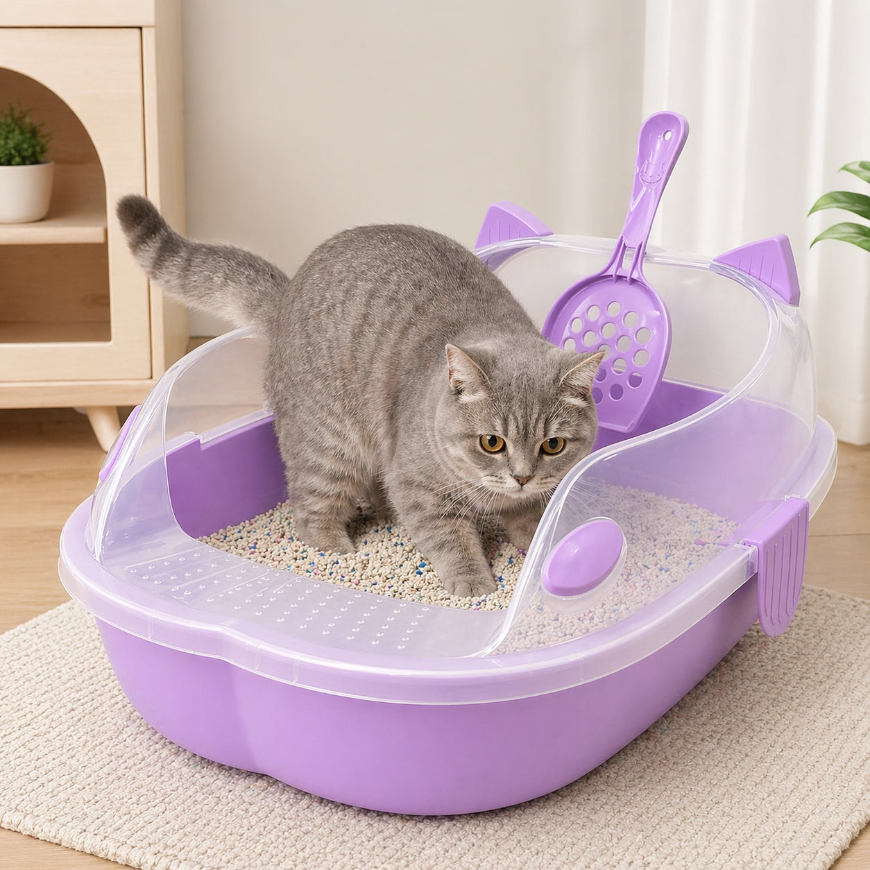 Arenero + Pala Armaty Premium Para Gatos