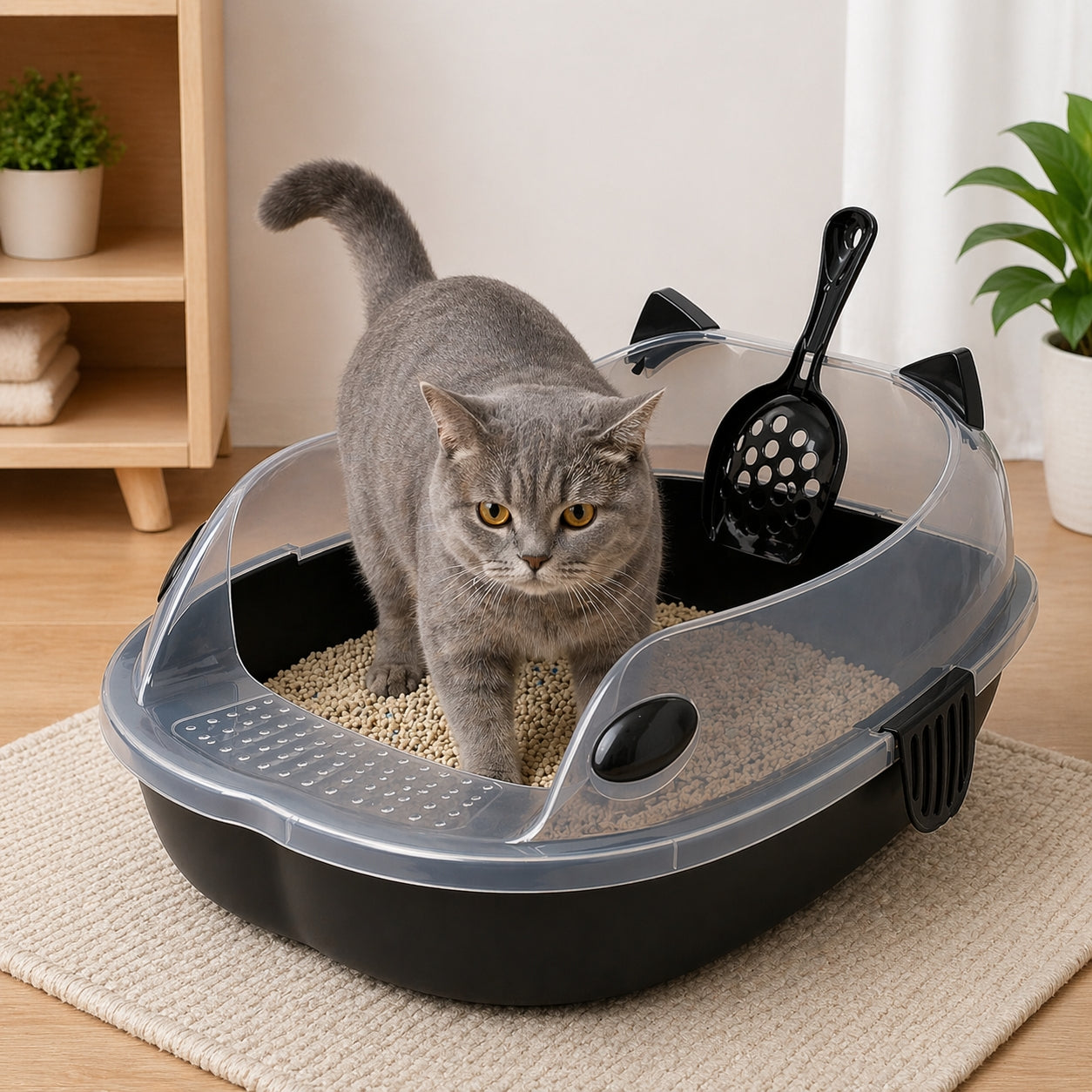 Combo Arenero para Gatos Armaty Color Negro 10307353101