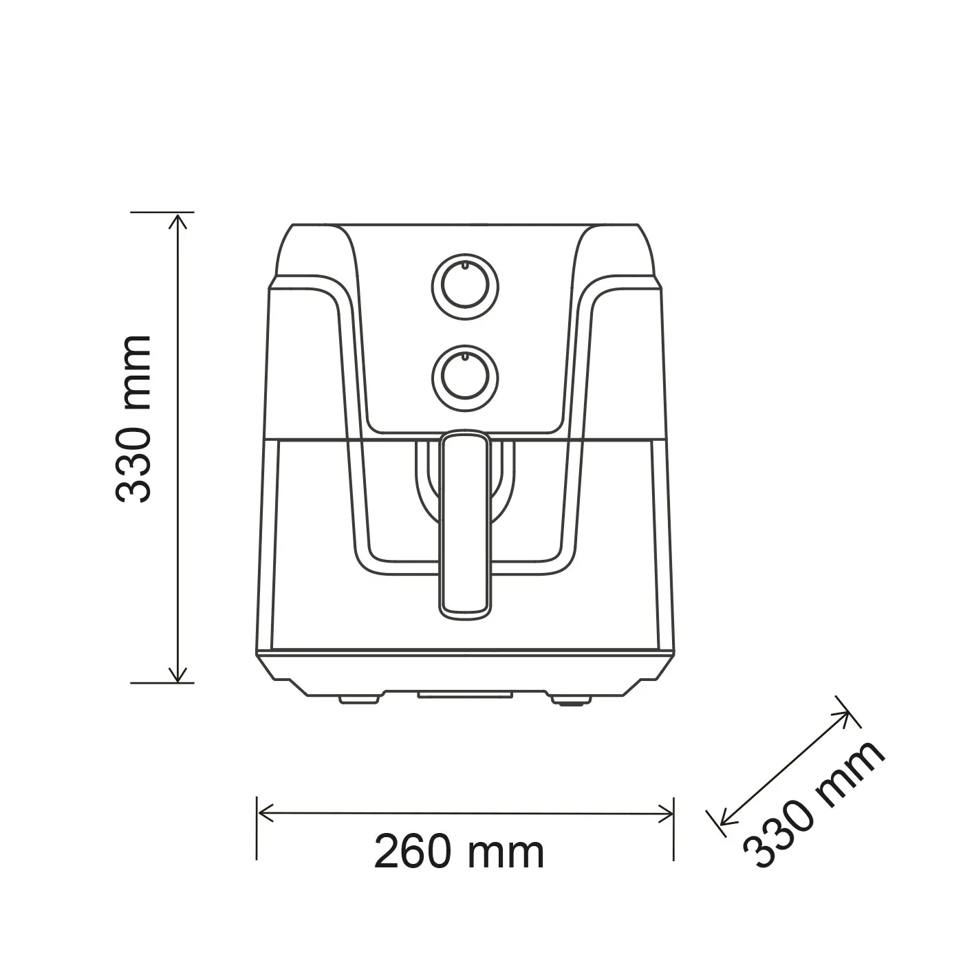 Freidora de Aire 4.5 Litros K-MAF45 Negro Kalley