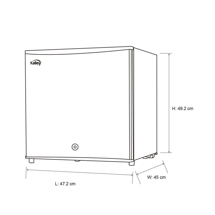 Minibar Frost Una Puerta 43 Litros Gris Kalley