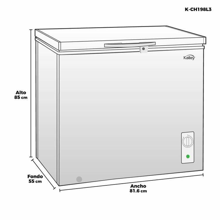 Congelador Horizontal Dual 198 Litros Blanco Kalley