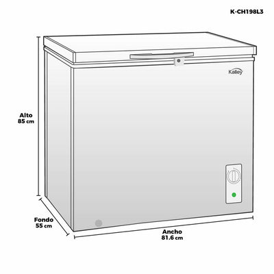 Congelador Horizontal Dual 198 Litros Blanco Kalley