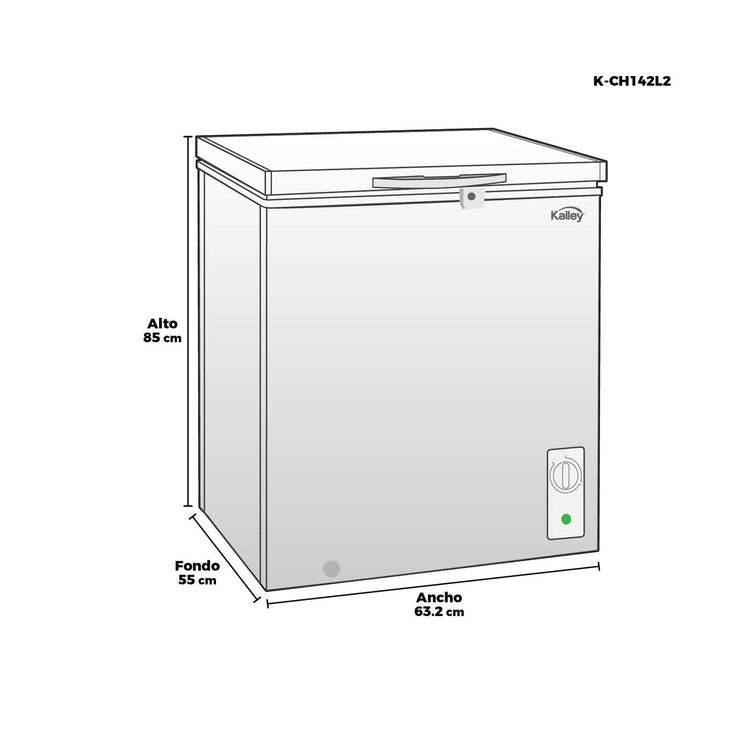 Congelador horizontal Dual 142 Litros Blanco Kalley