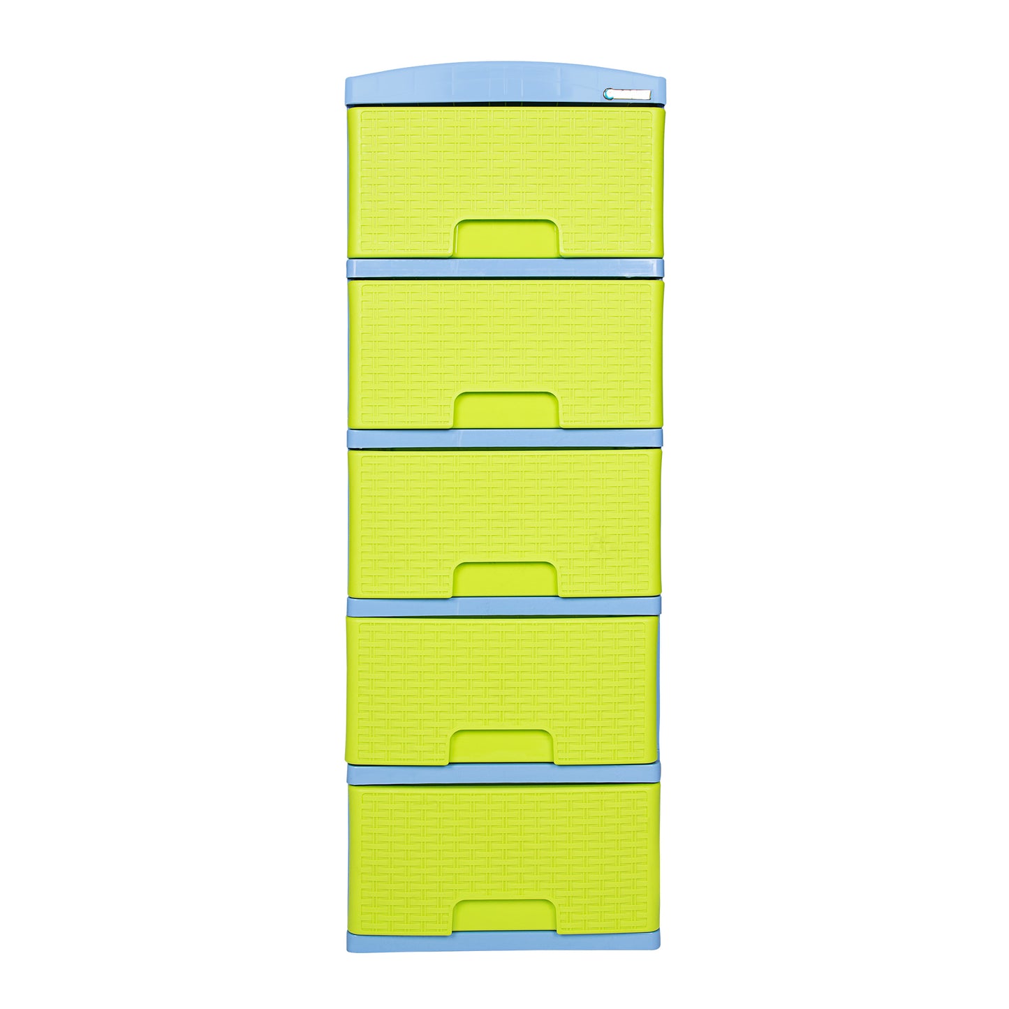Practimueble Apariencia Rattan 5 Gavetas Colplast Color Verde Limón