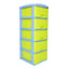 Practimueble Apariencia Rattan 5 Gavetas Colplast Color Verde Limón