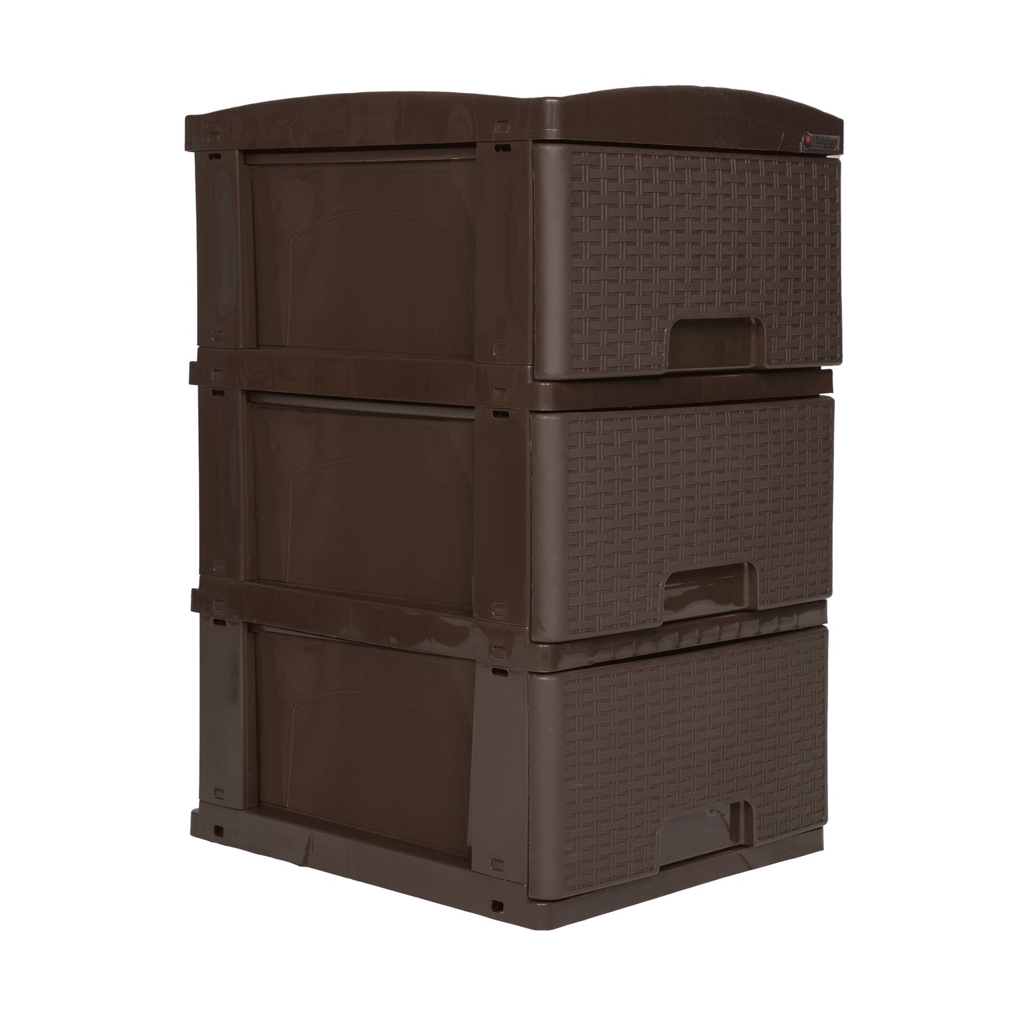 Practimueble Apariencia Rattan 3 Gavetas Colplast Color Wengue